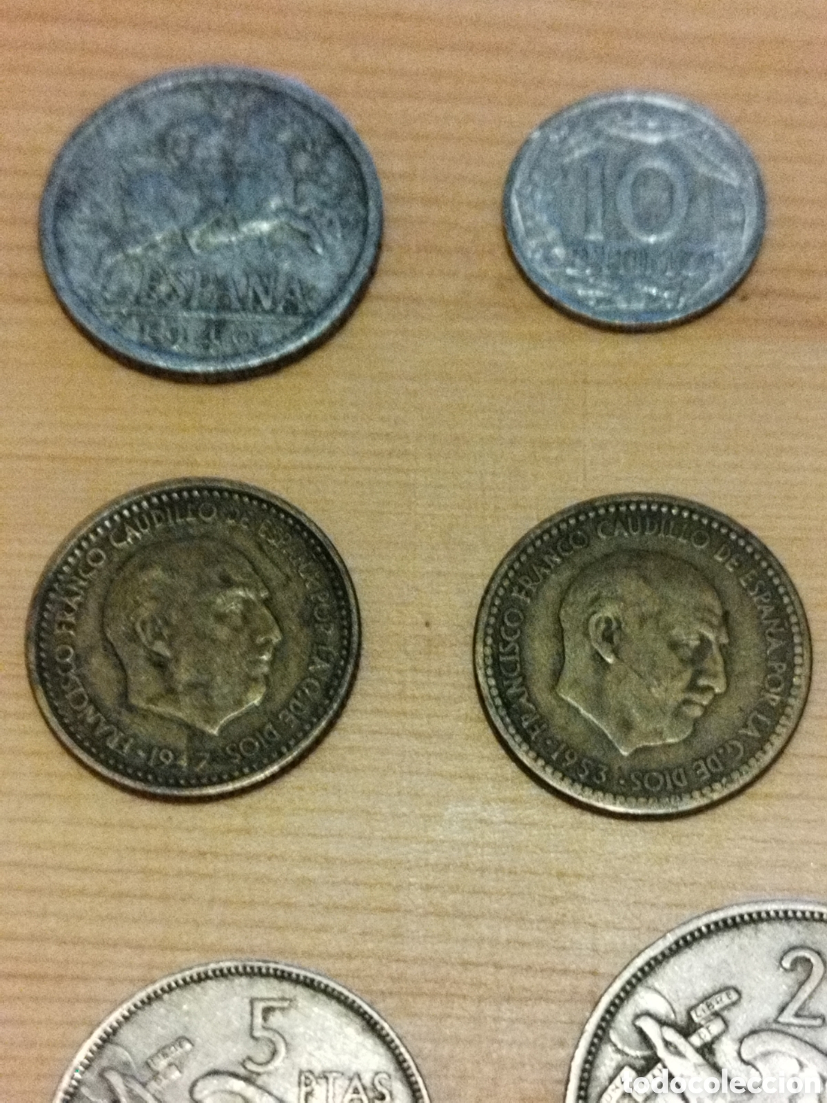Monedas Franco: Lote de 11 monedas del estado espa&ntilde;ol - Foto 2