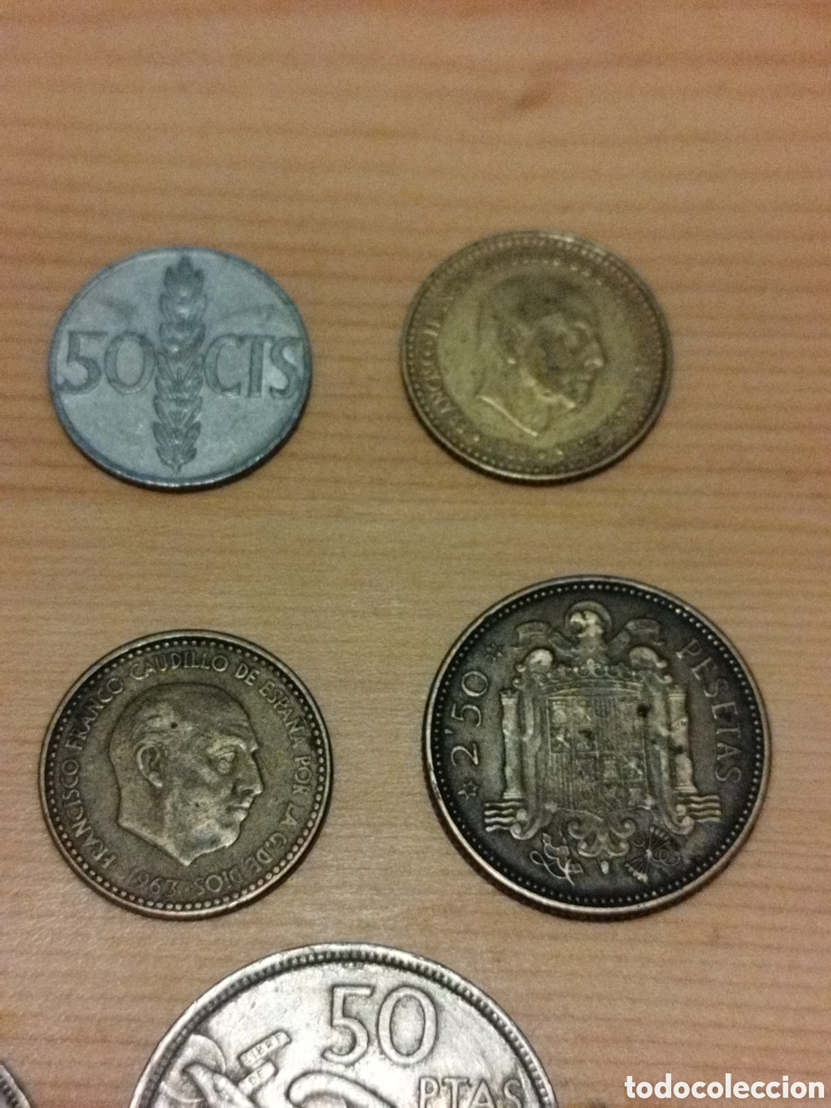 Monedas Franco: Lote de 11 monedas del estado espa&ntilde;ol - Foto 3