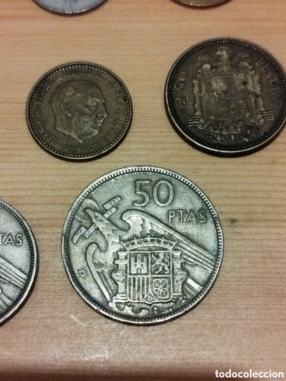 Monedas Franco: Lote de 11 monedas del estado espa&ntilde;ol - Foto 5