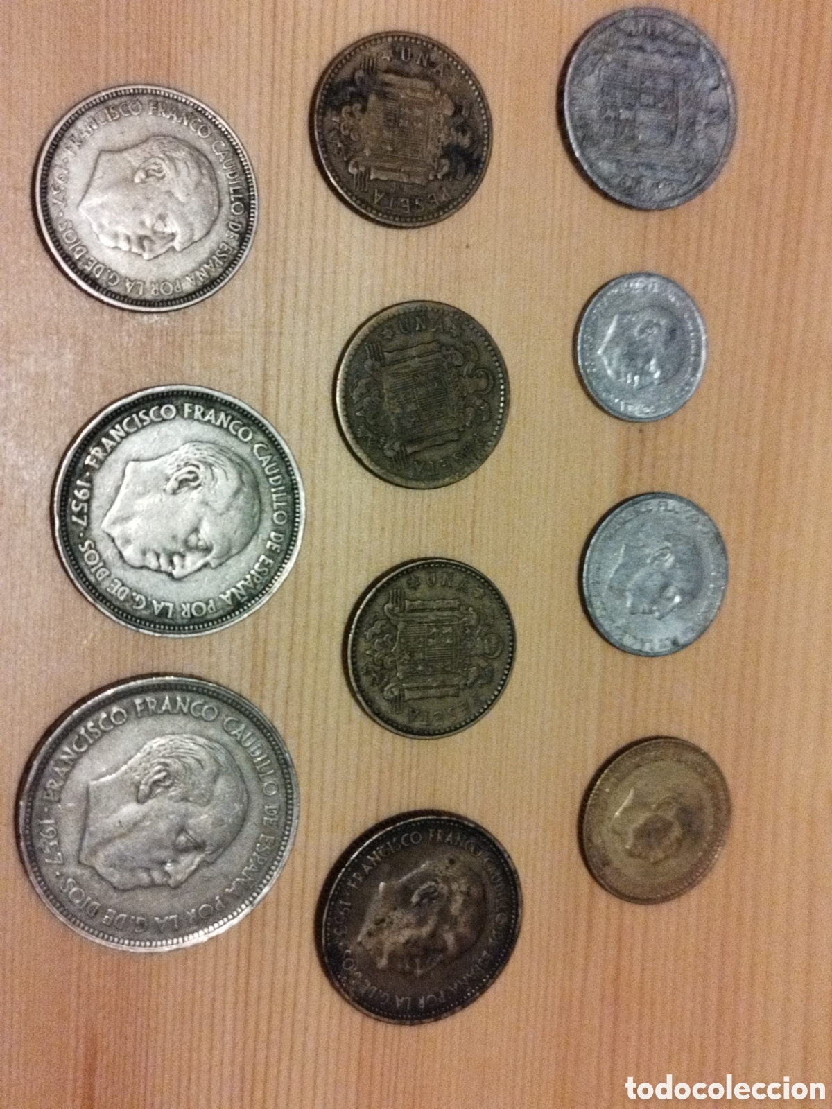 Monedas Franco: Lote de 11 monedas del estado espa&ntilde;ol - Foto 6