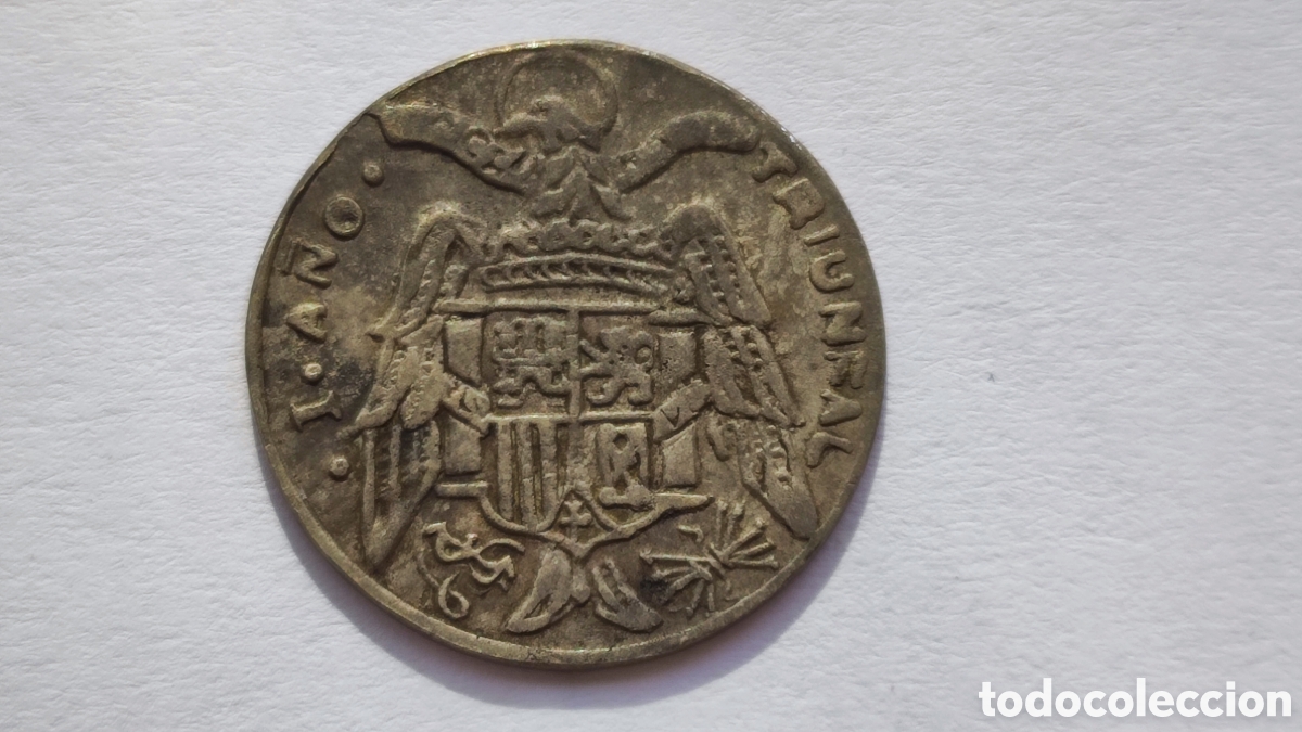 Monedas Franco: Moneda 10 c&eacute;ntimos I a&ntilde;o triunfal - Foto 2