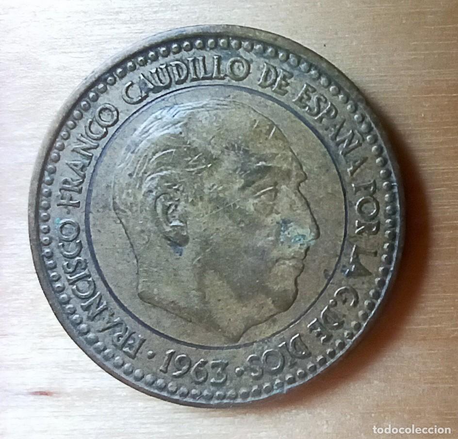 Monedas Franco: Peseta 1963 * 64 - Error acu&ntilde;aci&oacute;n - Foto 1