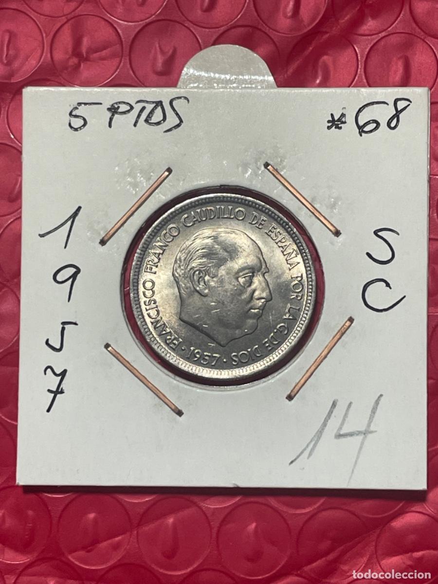 Monedas Franco: 5 pesetas 1957*68 SIN CIRCULAR - Foto 1