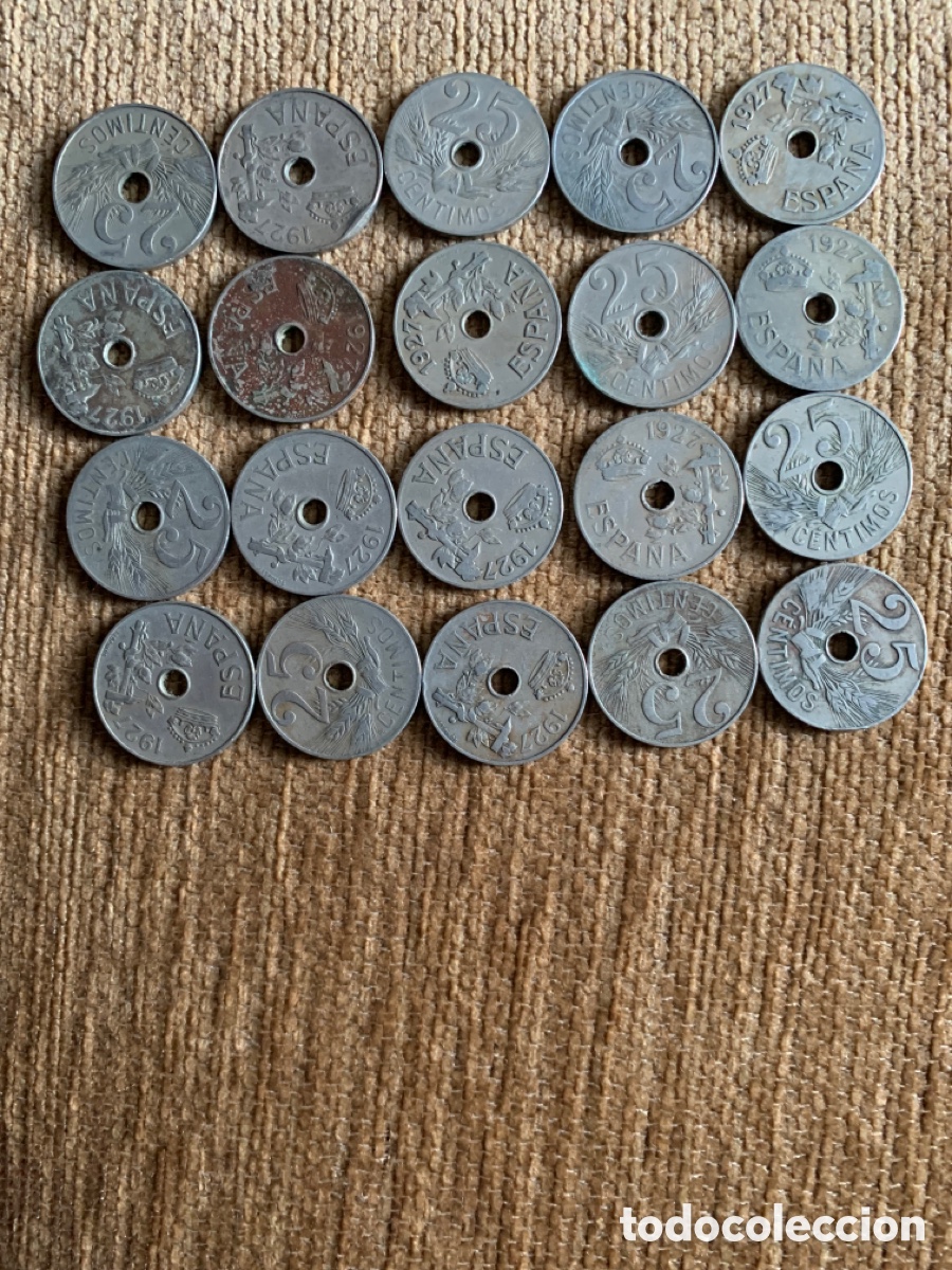 Monedas Franco: 20 MONEDAS DE 25 CENTIMOS DEL 1927 - Foto 1