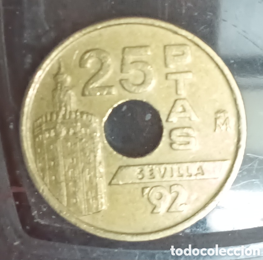 Monedas Franco: Moneda de 25 pesetas de 1992, Sevilla - Foto 1