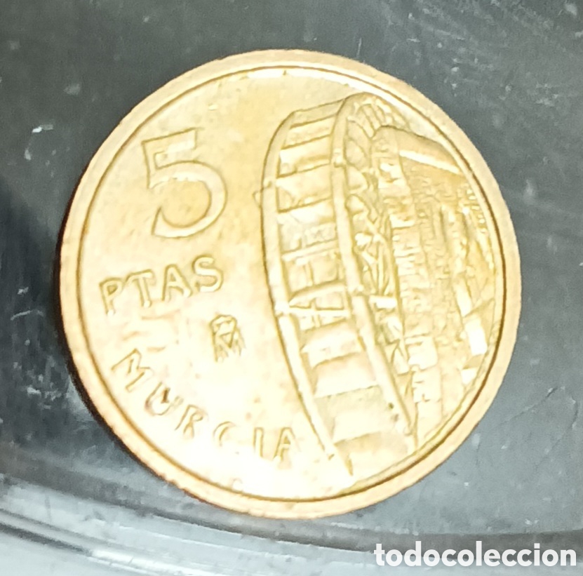 Monedas Franco: Moneda e 5 pesetas de 1999, Murcia - Foto 1