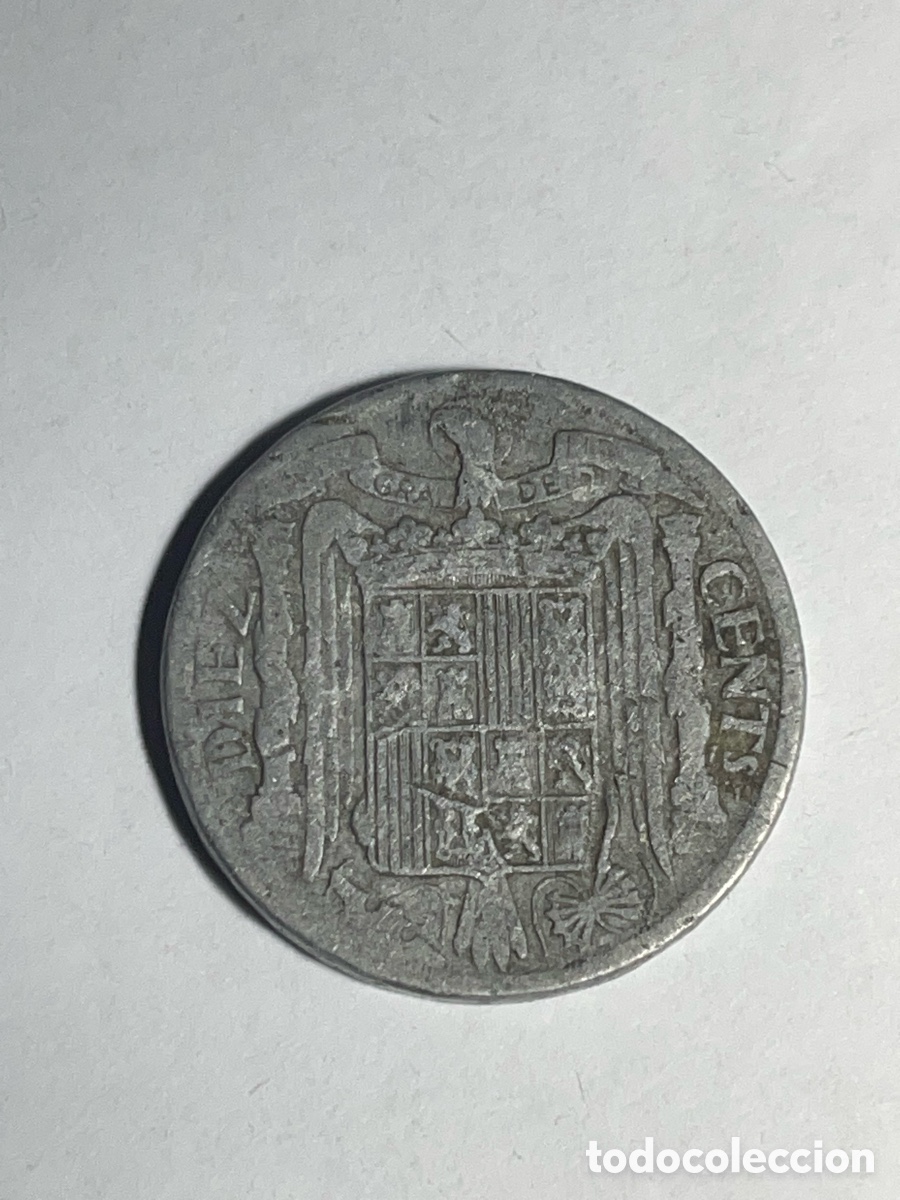 Monedas Franco: 10 c&eacute;ntimos moneda de Espa&ntilde;a 1940 Madrid - Foto 1