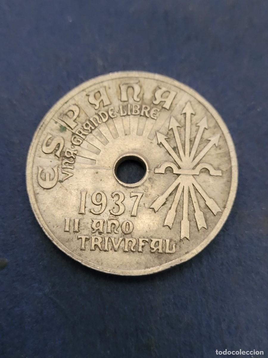Monedas Franco: Moneda 25 c&eacute;ntimos 1937 Espa&ntilde;a - Foto 1