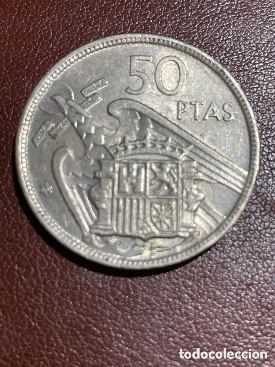 Monedas Franco: Moneda 50 pts Estado espa&ntilde;ol - Foto 2