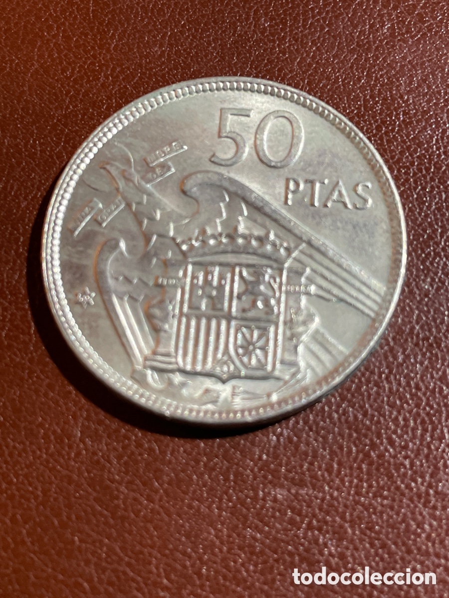Monedas Franco: 50 ptas Estado espa&ntilde;ol 1957 - Foto 2