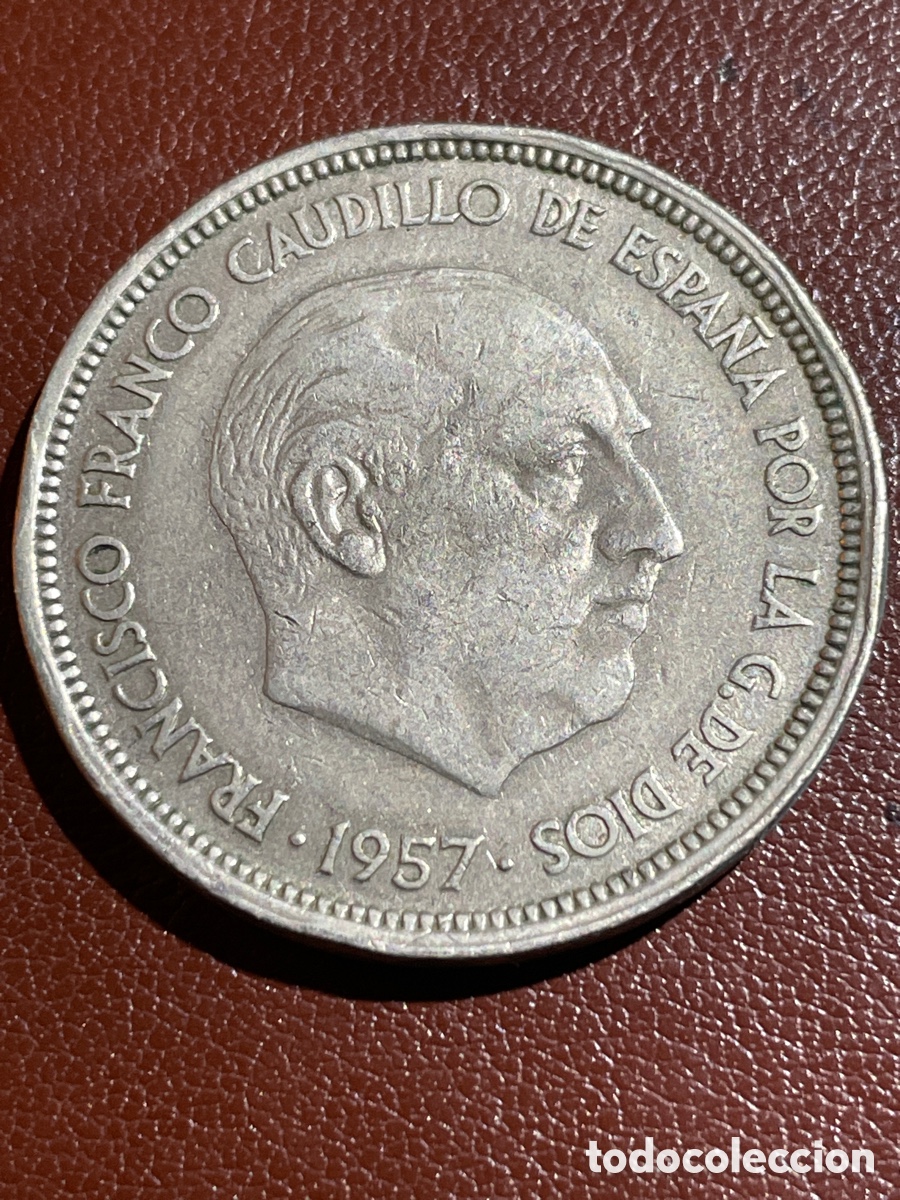 Monedas Franco: 50 pts Estado espa&ntilde;ol 1957 - Foto 2