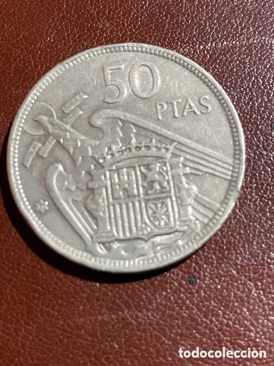 Monedas Franco: 50 ptas Estado espa&ntilde;ol 1957 - Foto 2