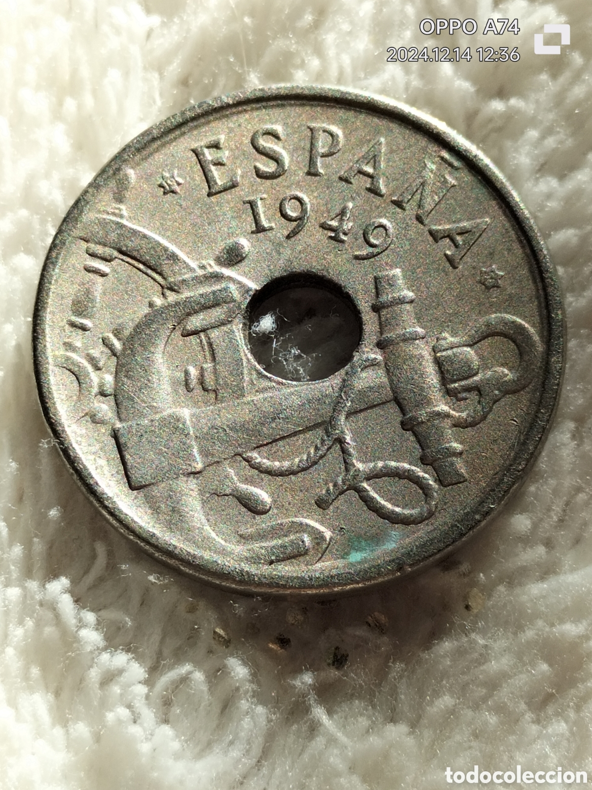 Monedas Franco: Moneda de 50 c&eacute;ntimos espa&ntilde;a - Foto 2
