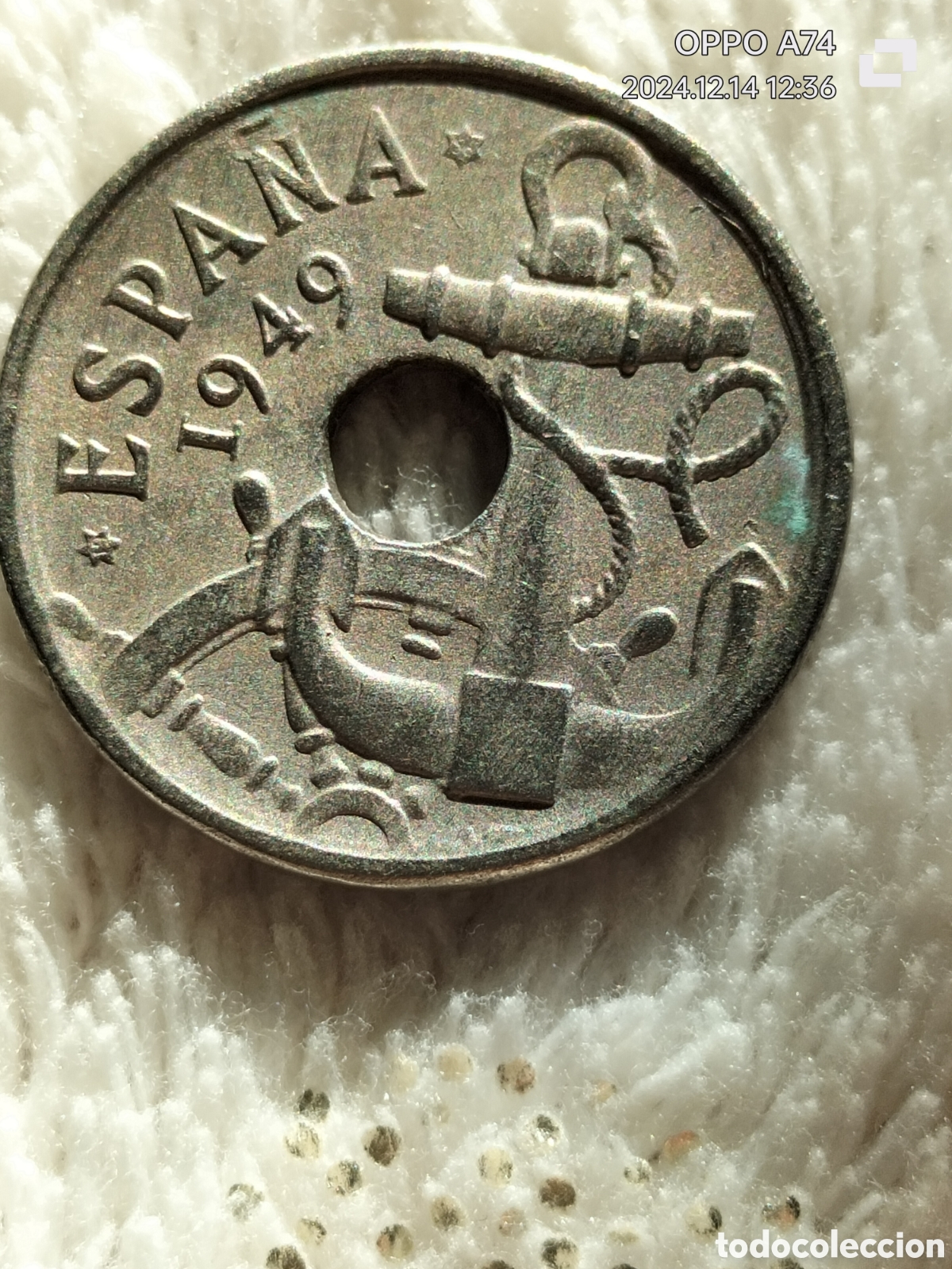 Monedas Franco: Moneda de 50 c&eacute;ntimos espa&ntilde;a - Foto 3