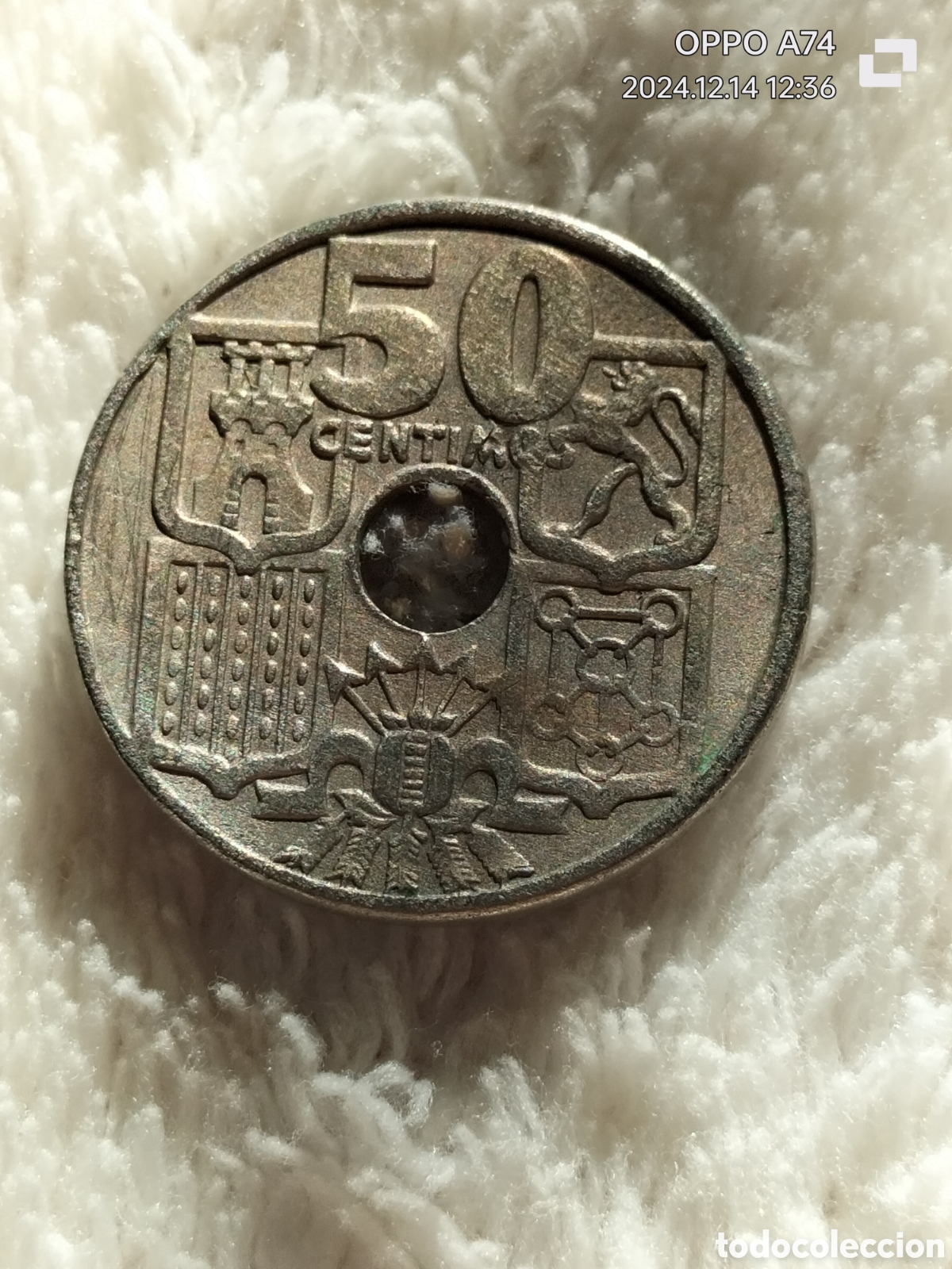 Monedas Franco: Moneda de 50 c&eacute;ntimos espa&ntilde;a - Foto 4