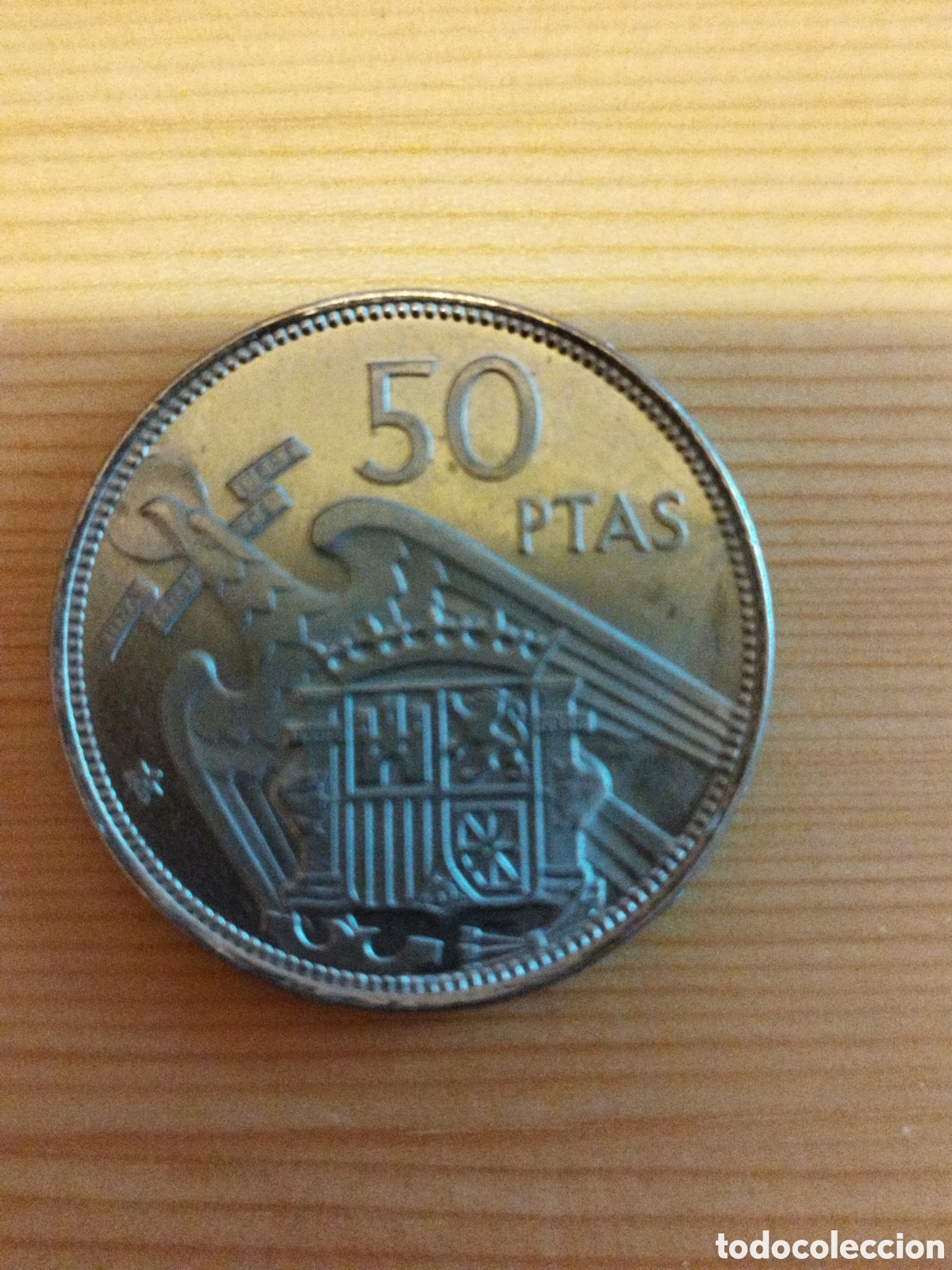 Monedas Franco: Moneda de cartera de 50 pesetas de 1957 19-75 sc proof km#788
