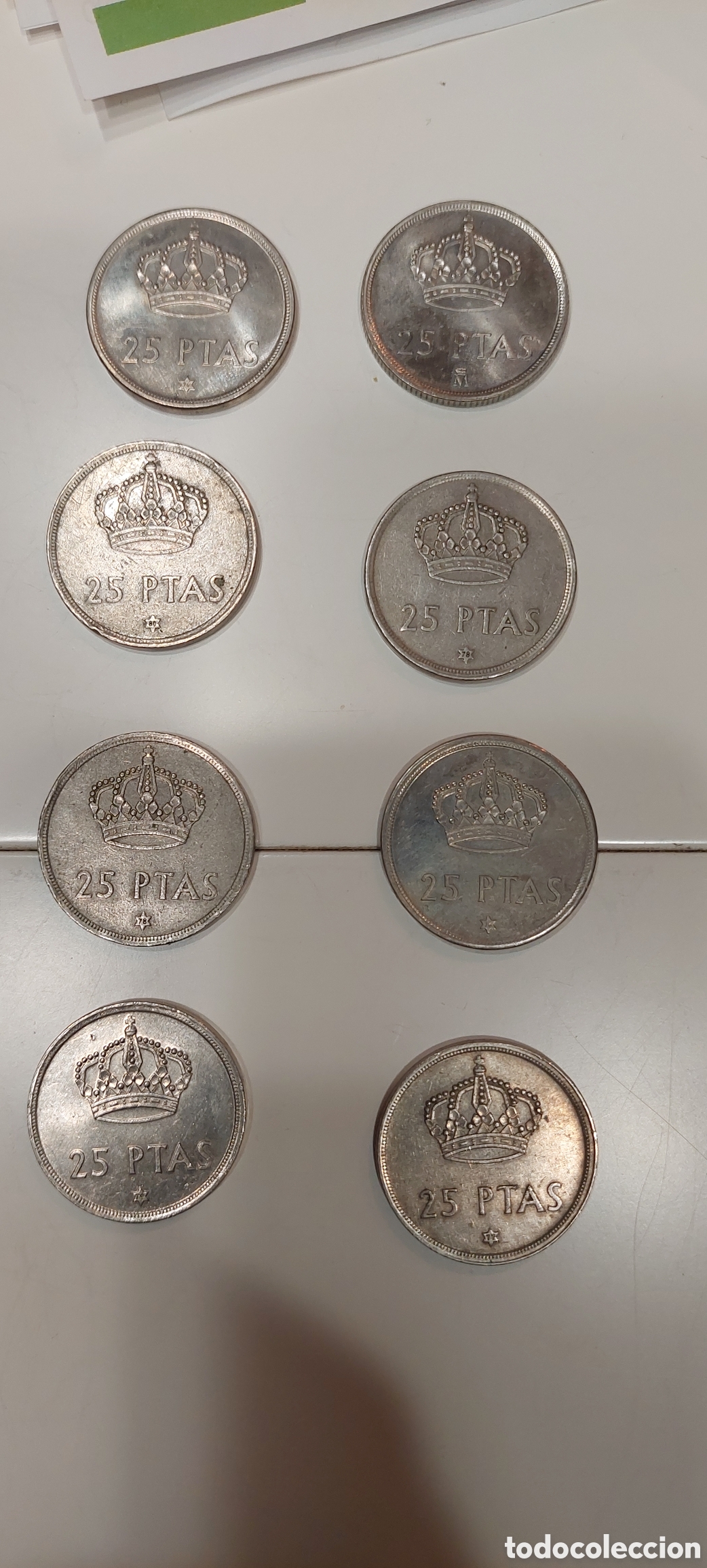 Monedas Franco: 8monedas 25 pts 1975. - Foto 2