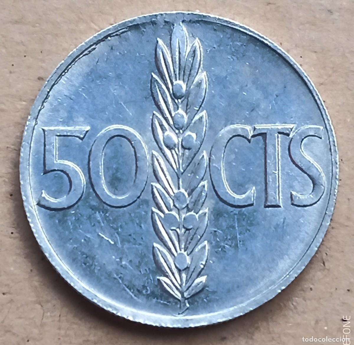Monedas Franco: ESPA&Ntilde;A - 50 CENTIMOS 1966 *68 BC - Foto 2
