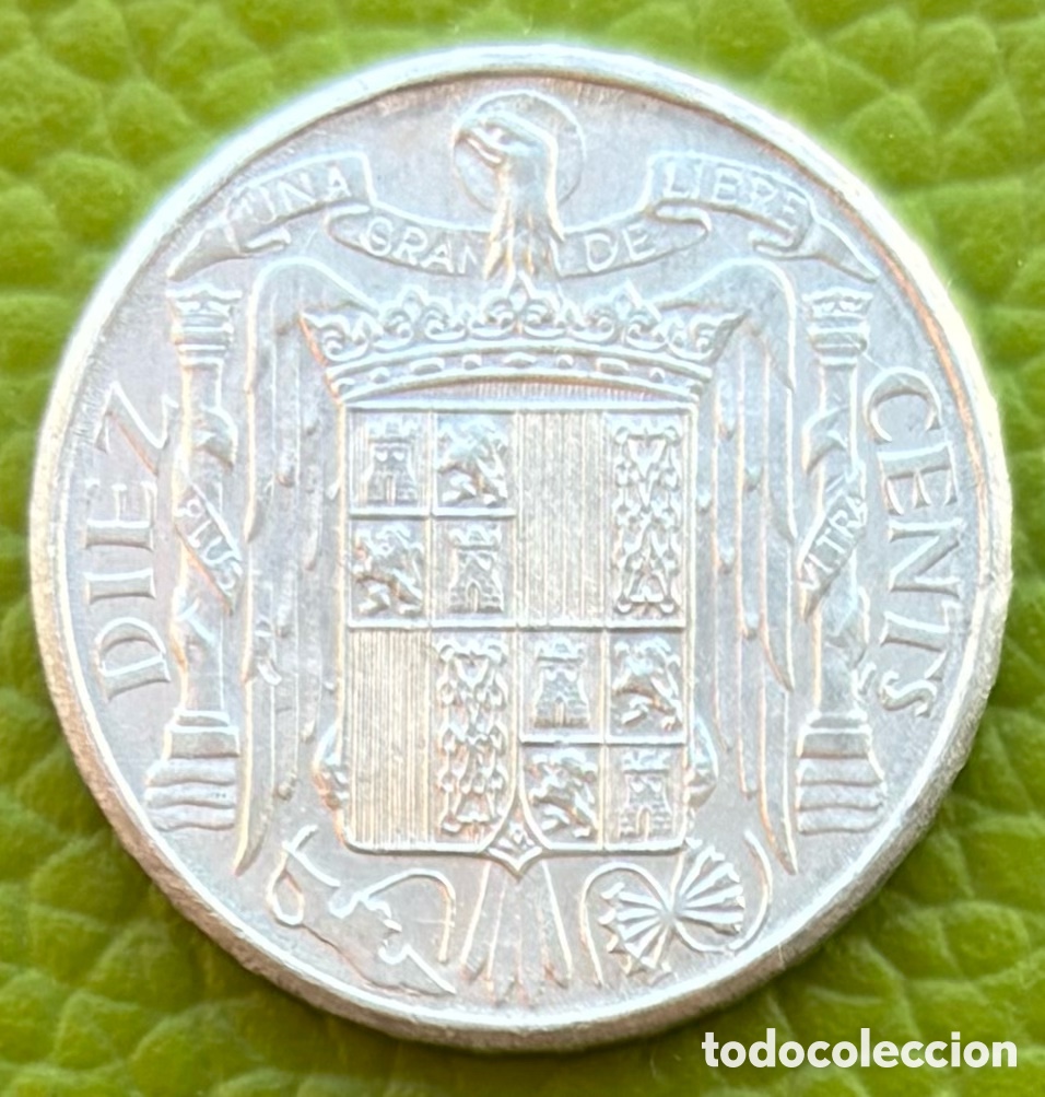Monedas Franco: ESTADO ESPA&Ntilde;OL 1953. 10 C&Eacute;NTIMOS. - Foto 2
