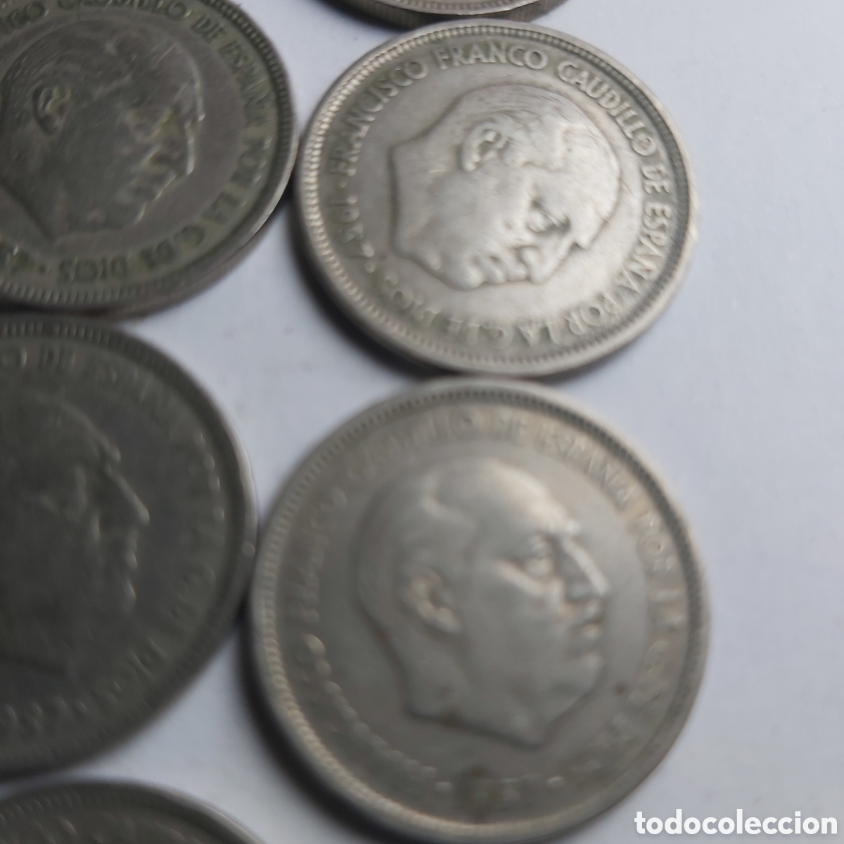 Monedas Franco: 10MONEDAS DE 5 PST 1957 - Foto 3