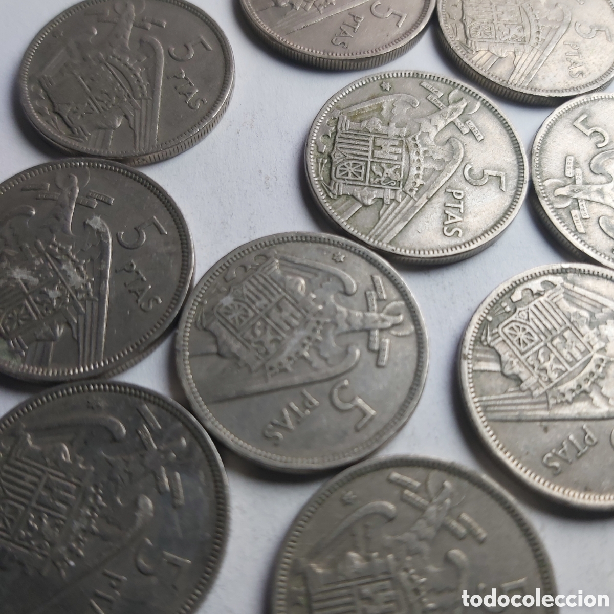 Monedas Franco: 10MONEDAS DE 5 PST 1957 - Foto 5