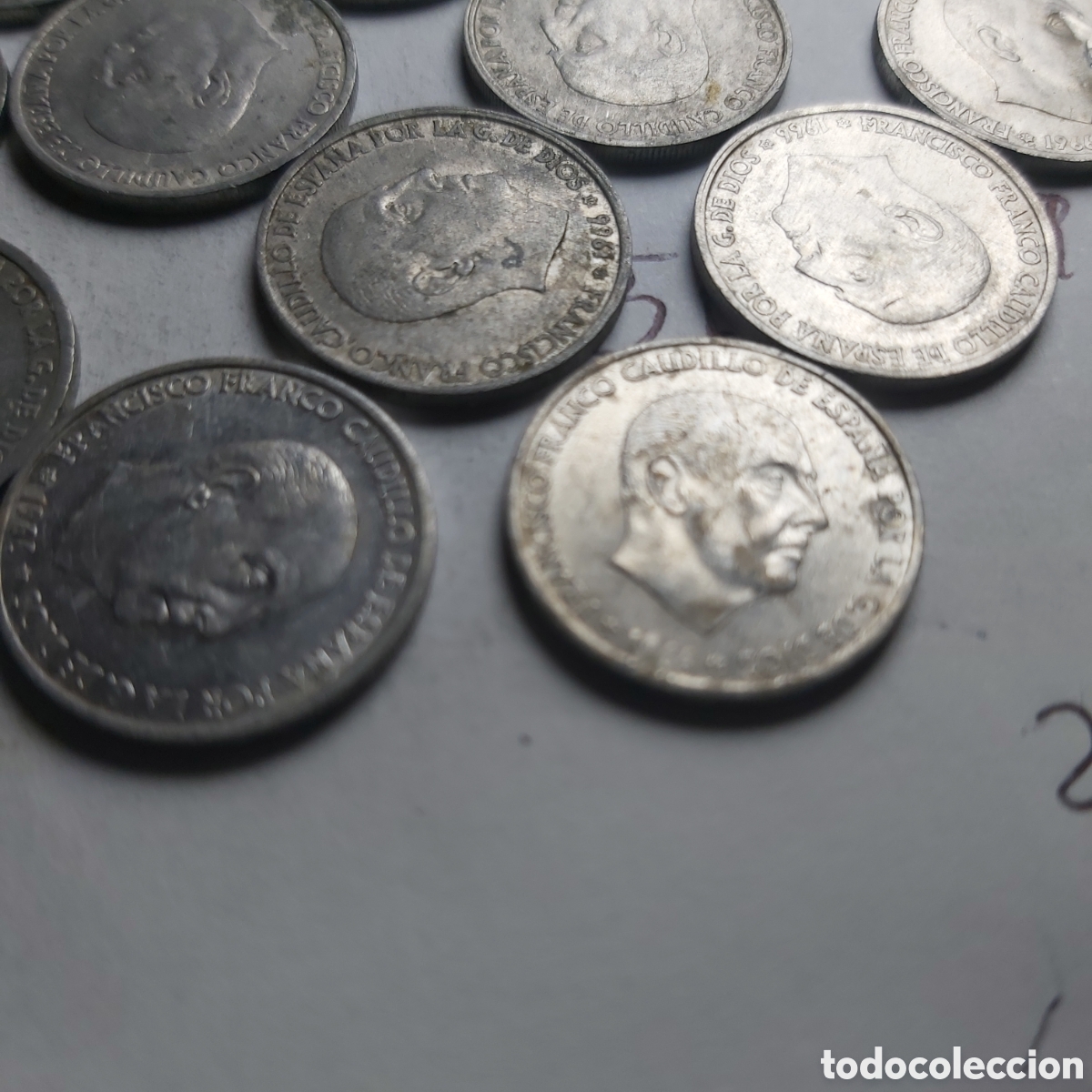 Monedas Franco: 22MONEDAS DE 50 CENTIMOS 1966 - Foto 2