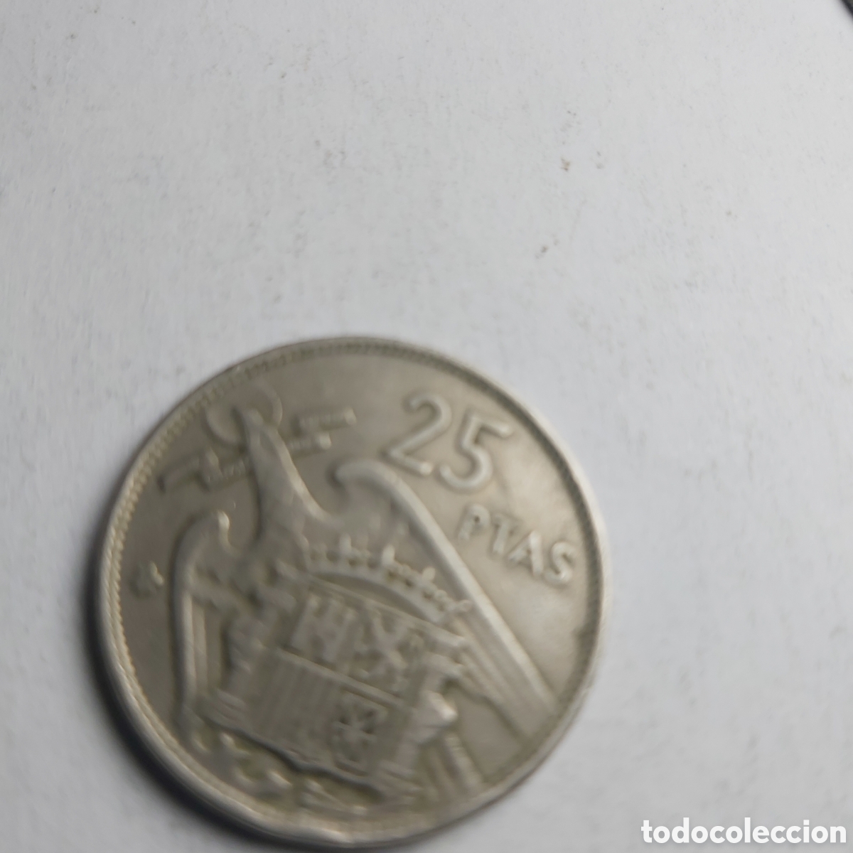 Monedas Franco: MONEDA DE 25 PESETAS 1957 - Foto 2