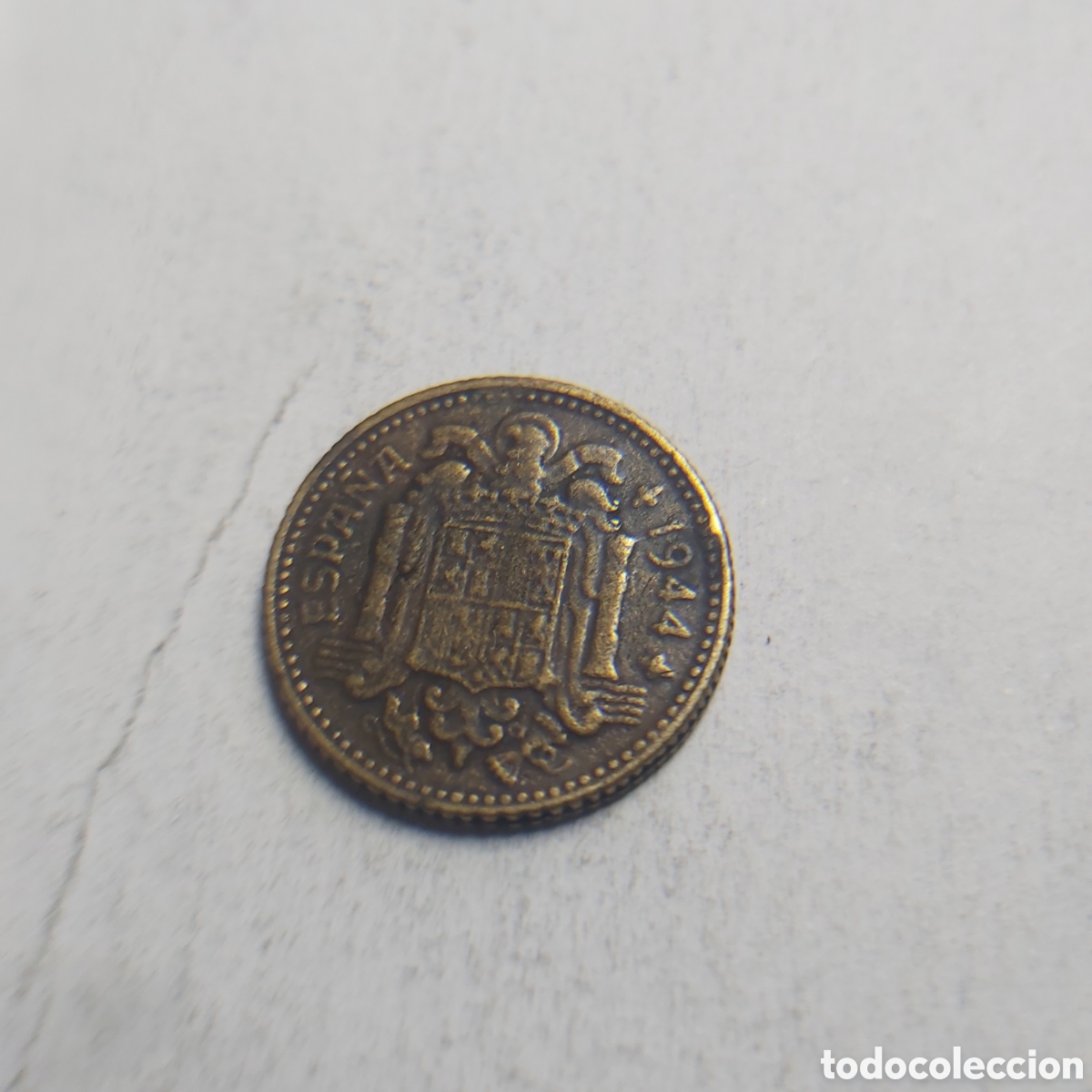 Monedas Franco: MONEDA DE 1 PESETA 1944 - Foto 4