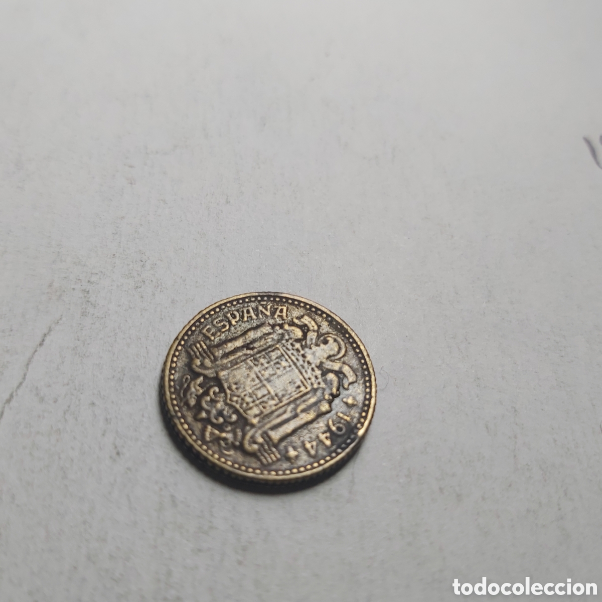 Monedas Franco: MONEDA DE 1 PESETA 1944 - Foto 2