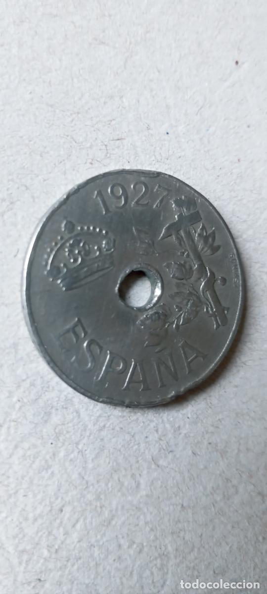 Monedas Franco: MONEDA DE 25 CENTIMOS 1927 ESPA&Ntilde;OLA - Foto 2