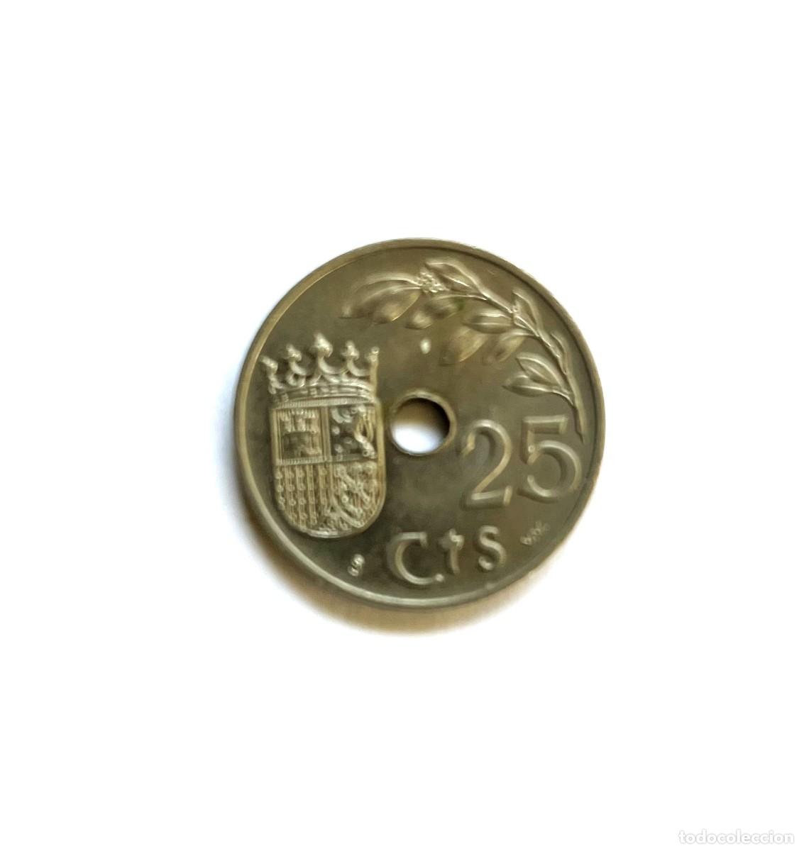 Monedas Franco: Espa&ntilde;a 25 centimos 1937 sc - Foto 1