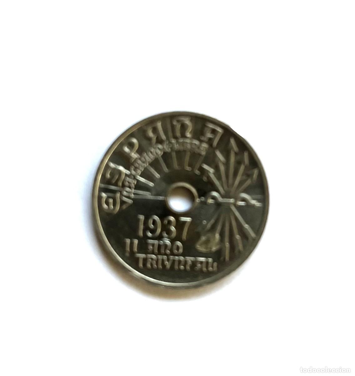 Monedas Franco: Espa&ntilde;a 25 centimos 1937 sc - Foto 2