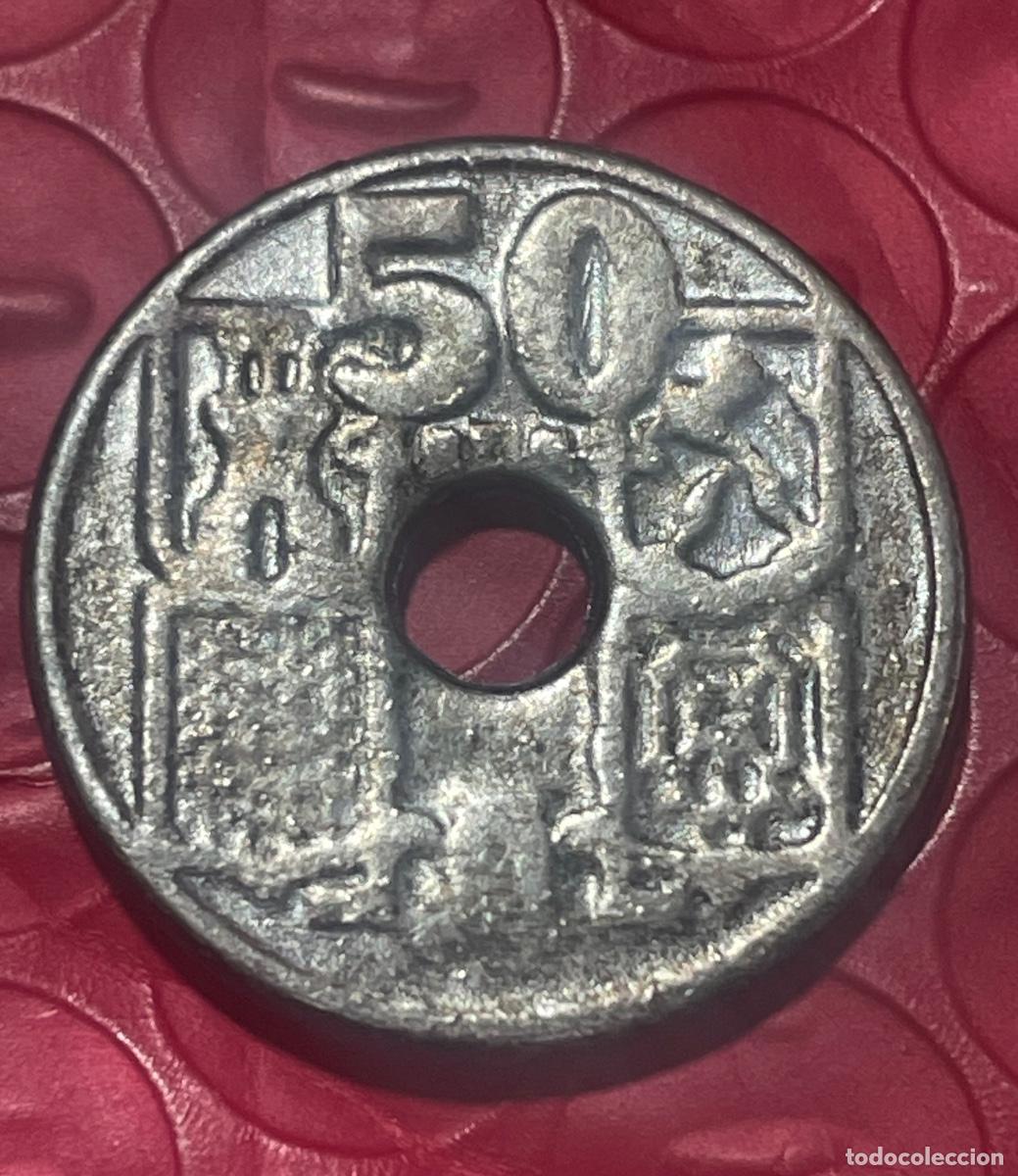 Monedas Franco: FALSA DE &Eacute;POCA. 50 c&eacute;ntimos - Foto 2