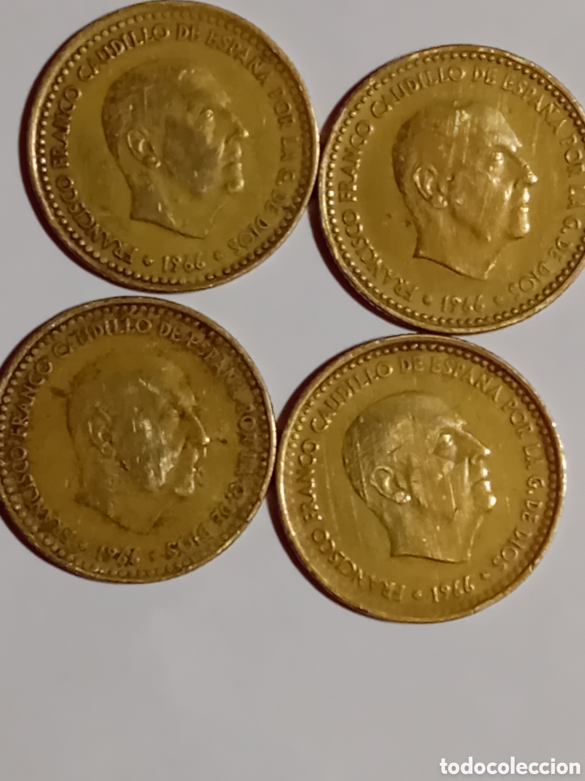 Monedas Franco: 4 monedas de espa&ntilde;a de 1966,estrella 69 - Foto 1