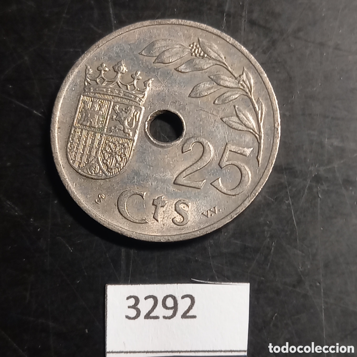 Monedas Franco: Espa&ntilde;a 25 c&eacute;ntimos 1937 - Foto 2