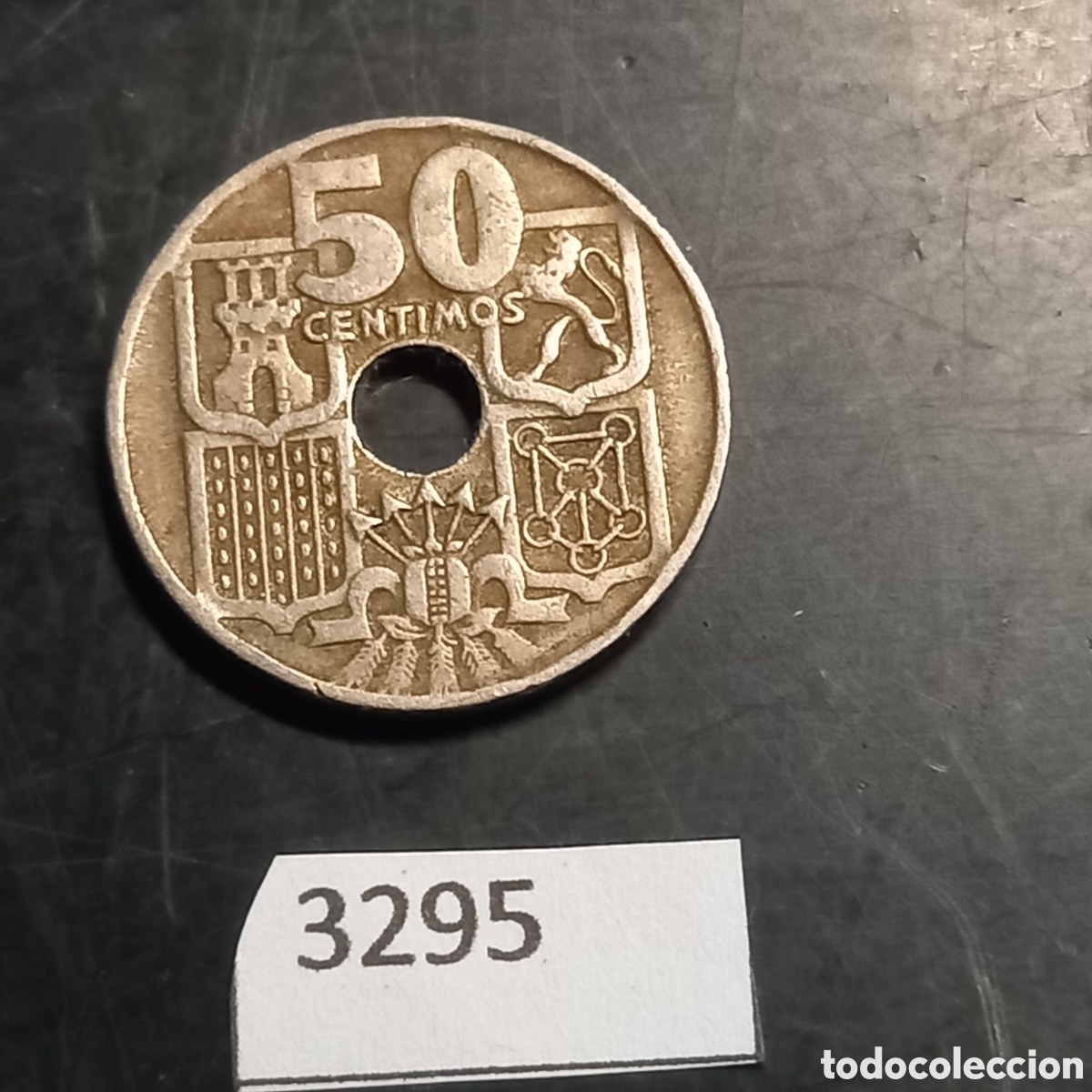 Monedas Franco: Espa&ntilde;a 50 c&eacute;ntimos 1949 *53 - Foto 2