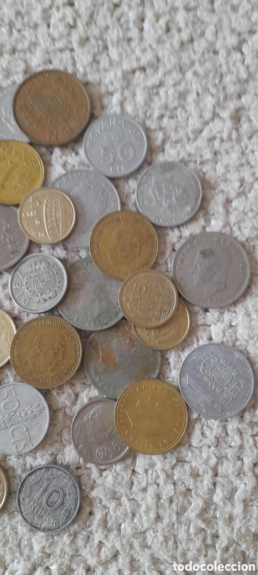 Monedas Franco: Monedas varias de Espa&ntilde;a antiguas - Foto 2