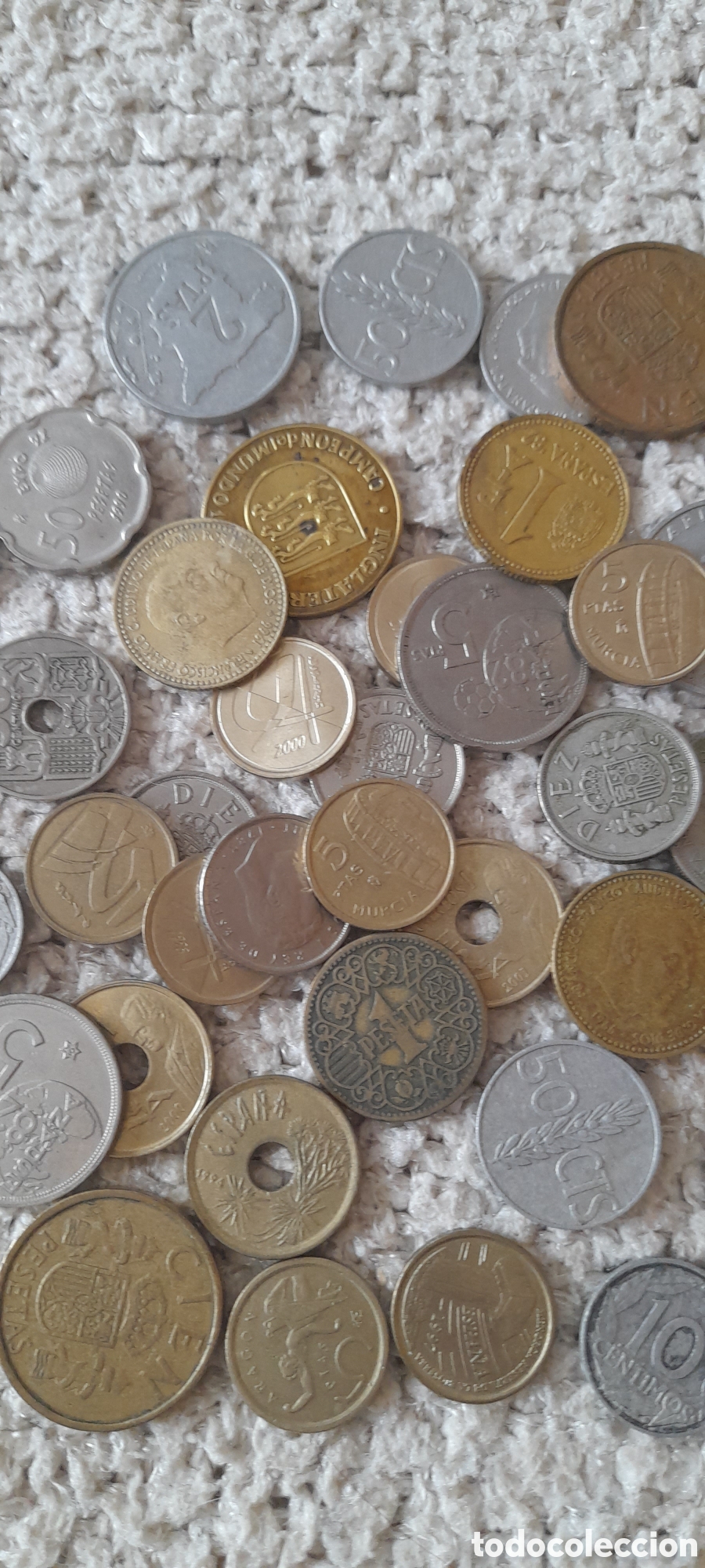 Monedas Franco: Monedas varias de Espa&ntilde;a antiguas - Foto 3