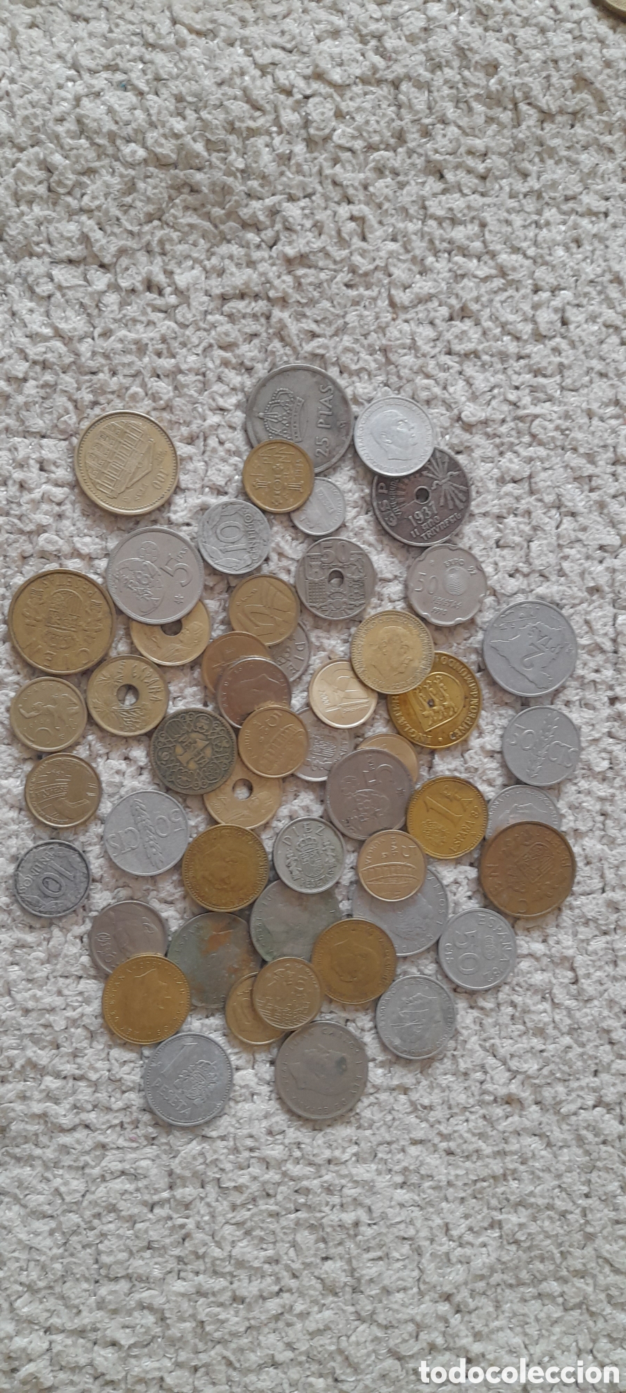 Monedas Franco: Monedas varias de Espa&ntilde;a antiguas - Foto 1