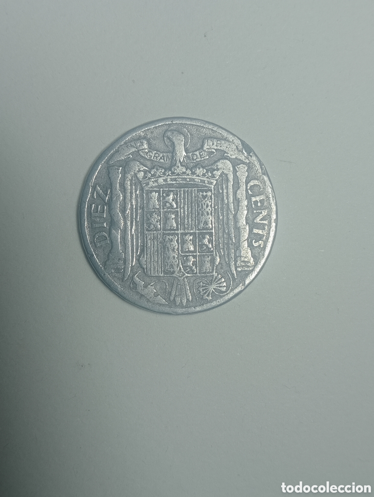 Monedas Franco: ESPA&Ntilde;A 10 C&Eacute;NTIMOS 1945 - Foto 2