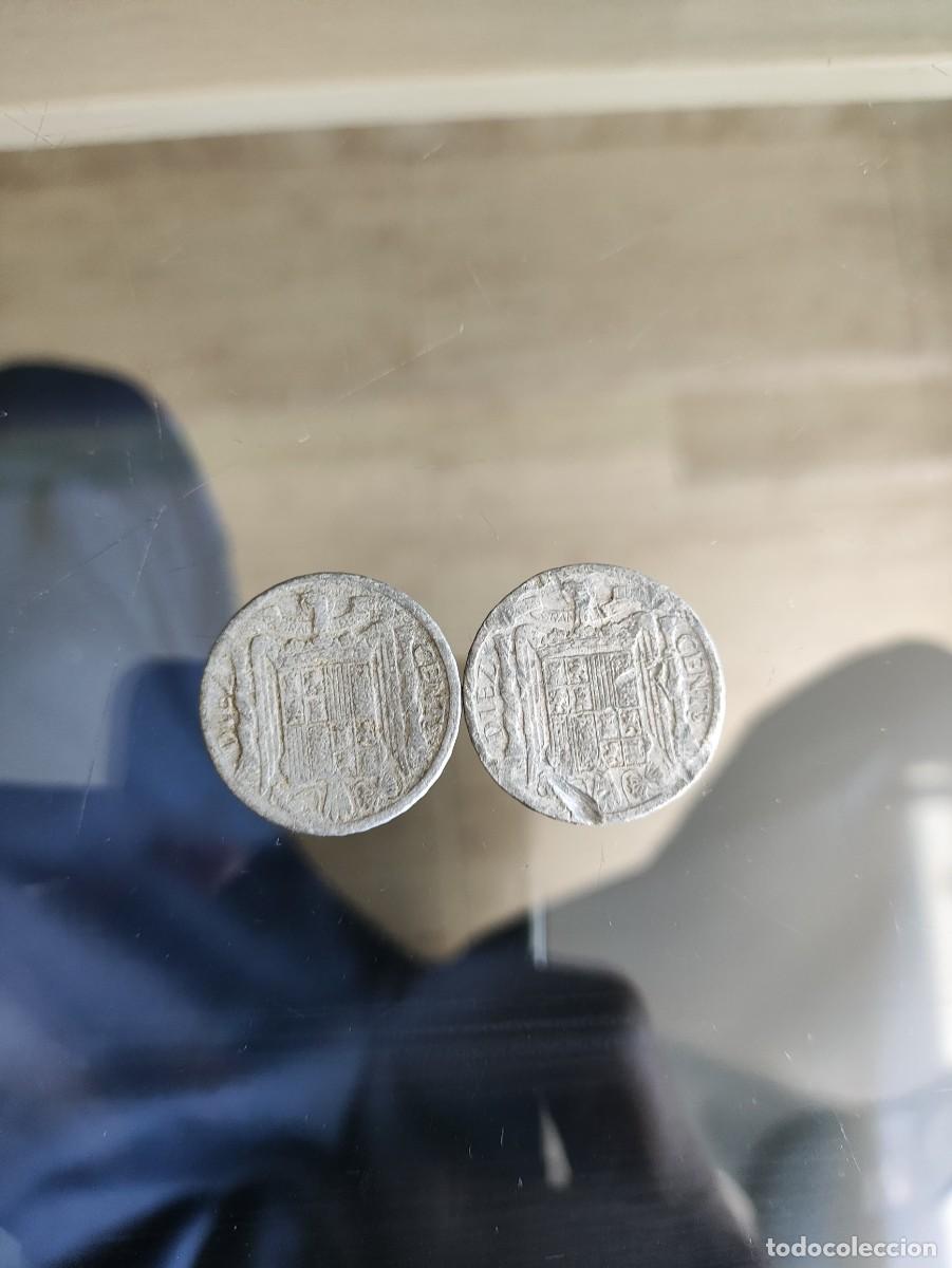 Monedas Franco: Lote de 2 monedas de 10 c&eacute;ntimos - Espa&ntilde;a 1945 - Foto 4