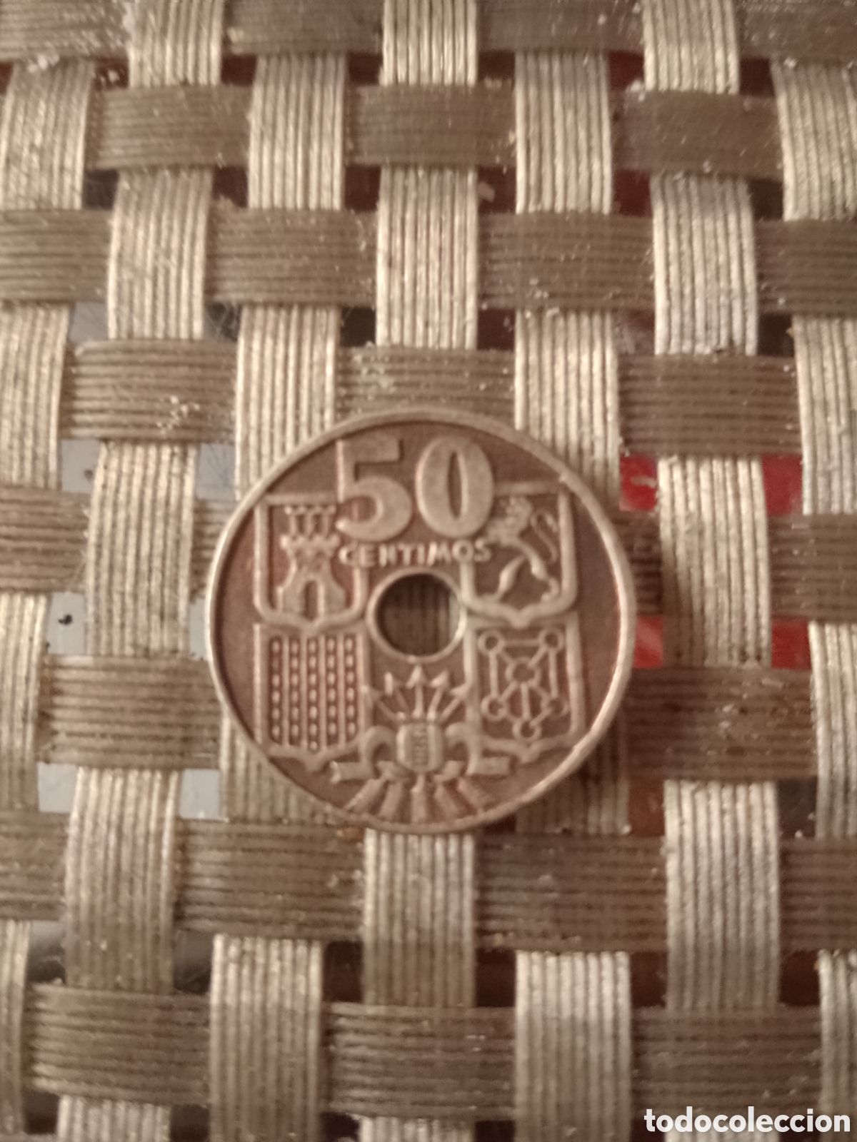 Monedas Franco: Moneda.50 centimos. 1949. - Foto 2