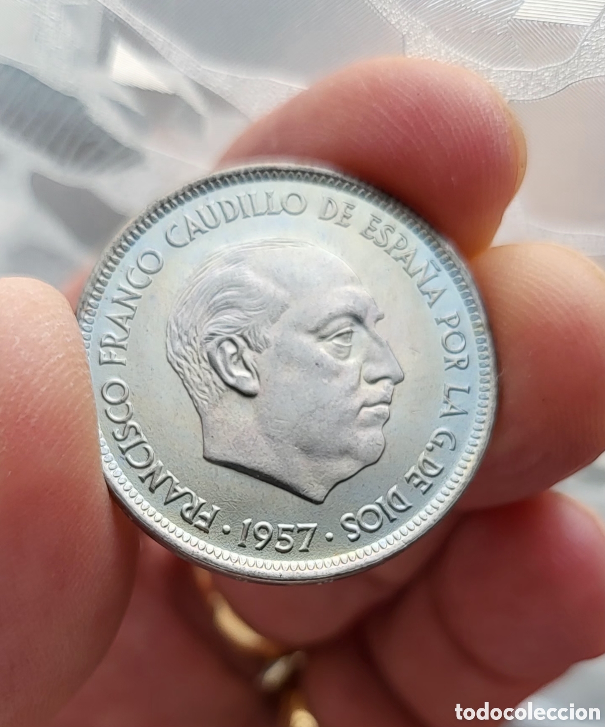 Monedas Franco: *71 SC 50 pesetas 1957 - Foto 2
