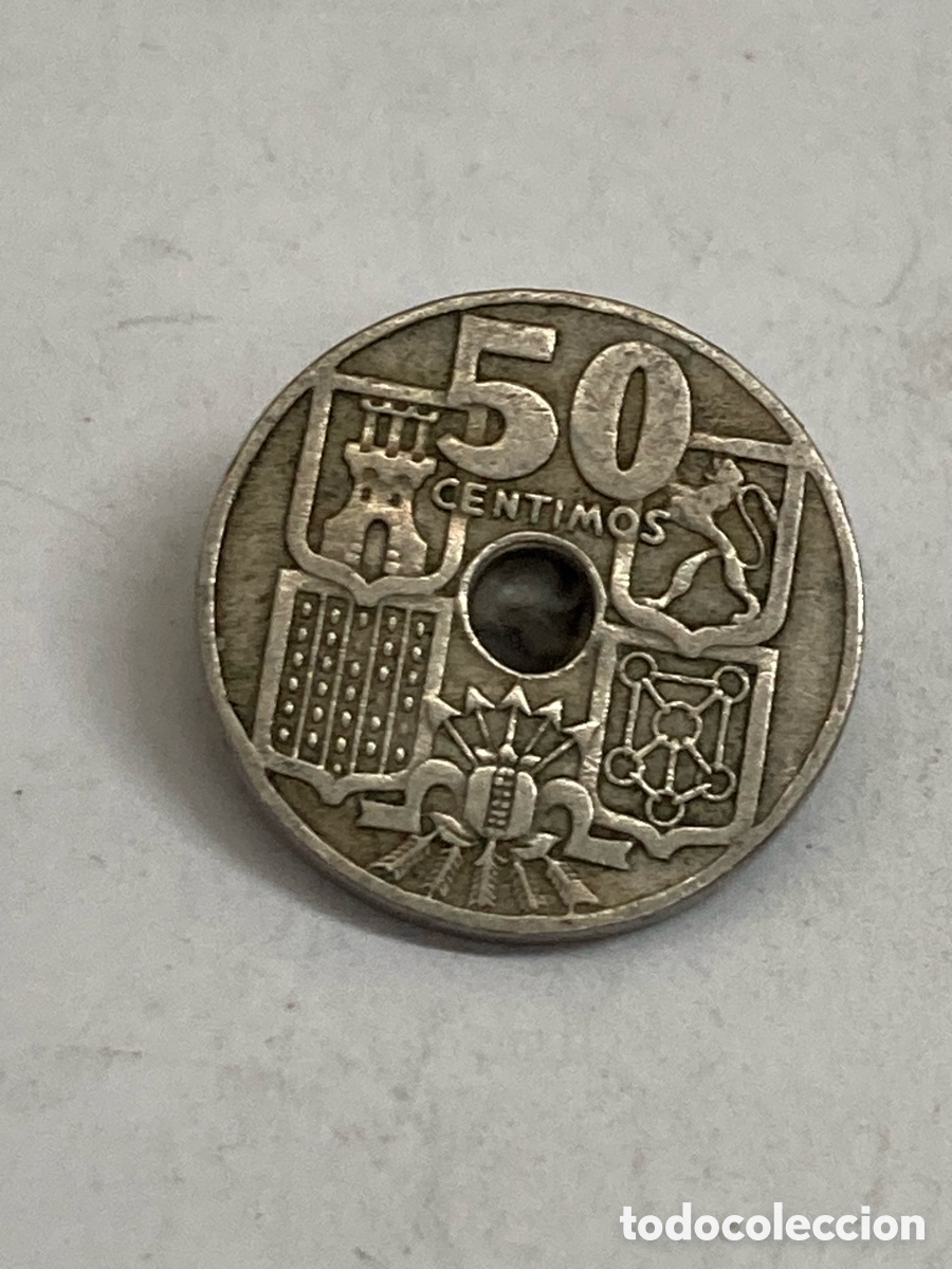 Monedas Franco: Moneda 50 c&eacute;ntimos 1949 E19 51 J62 - Foto 2