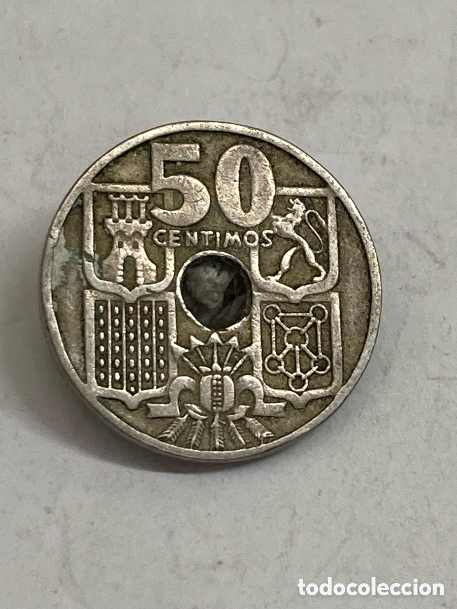 Monedas Franco: Moneda 50 c&eacute;ntimos 1949 E19 62 J62 - Foto 2