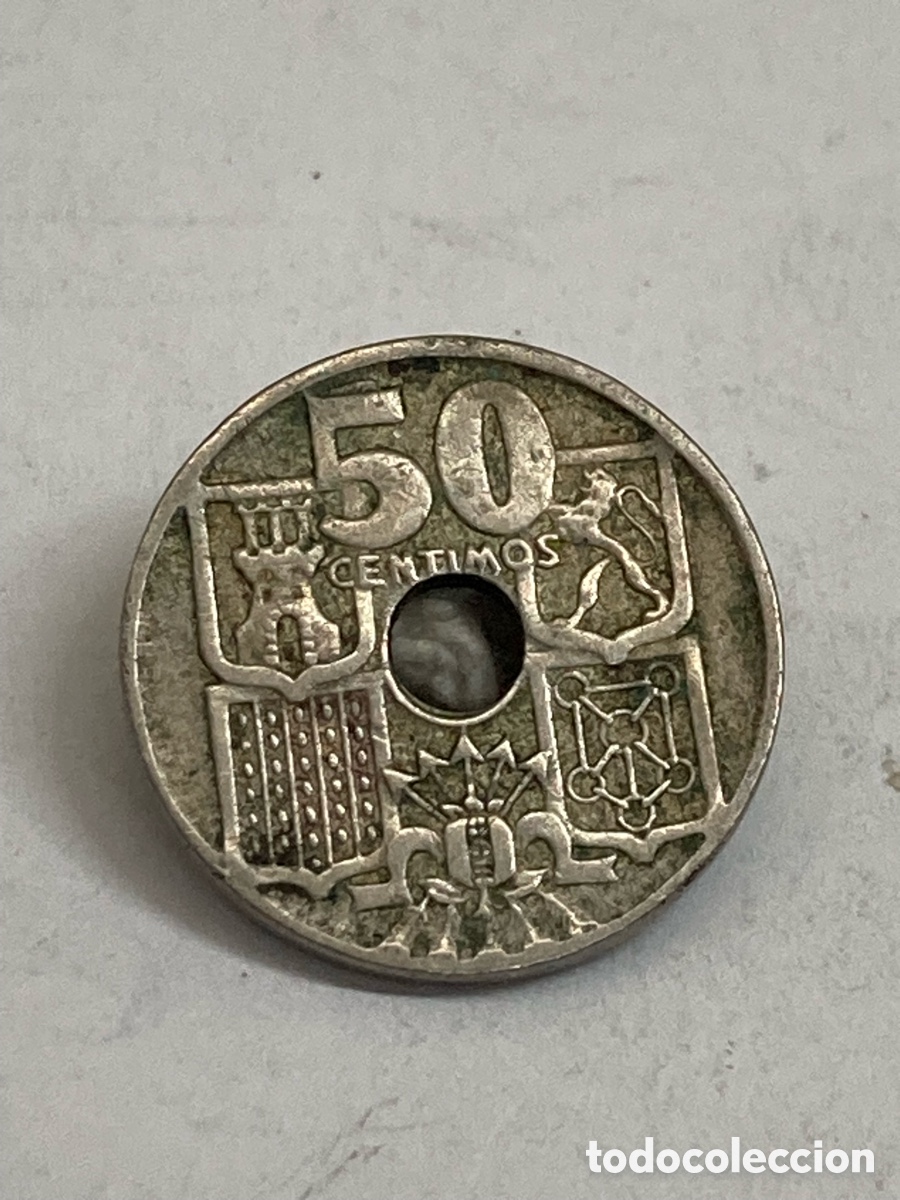 Monedas Franco: Moneda 50 c&eacute;ntimos 1949 E19 J62 - Foto 2