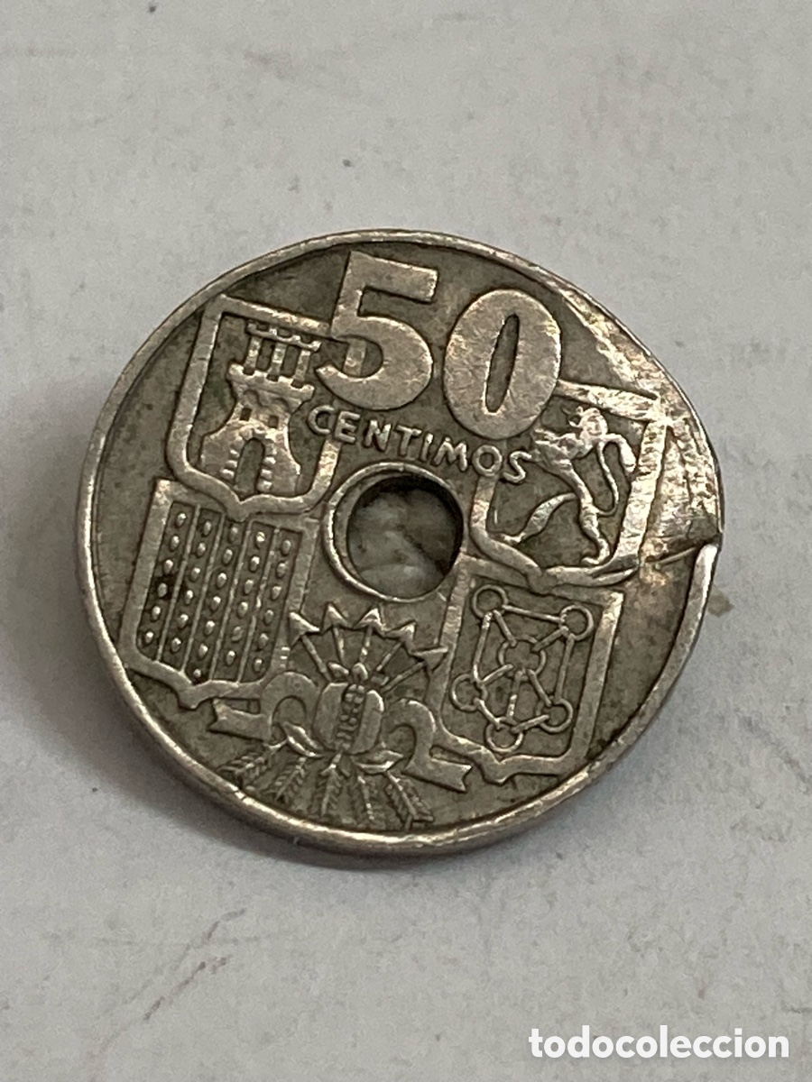 Monedas Franco: Moneda 50 c&eacute;ntimos 1949 E19 62 J62 - Foto 1