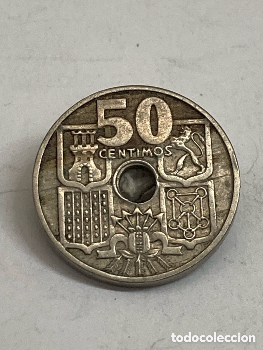Monedas Franco: Moneda 50 c&eacute;ntimos 1949 E19 56J62 - Foto 2