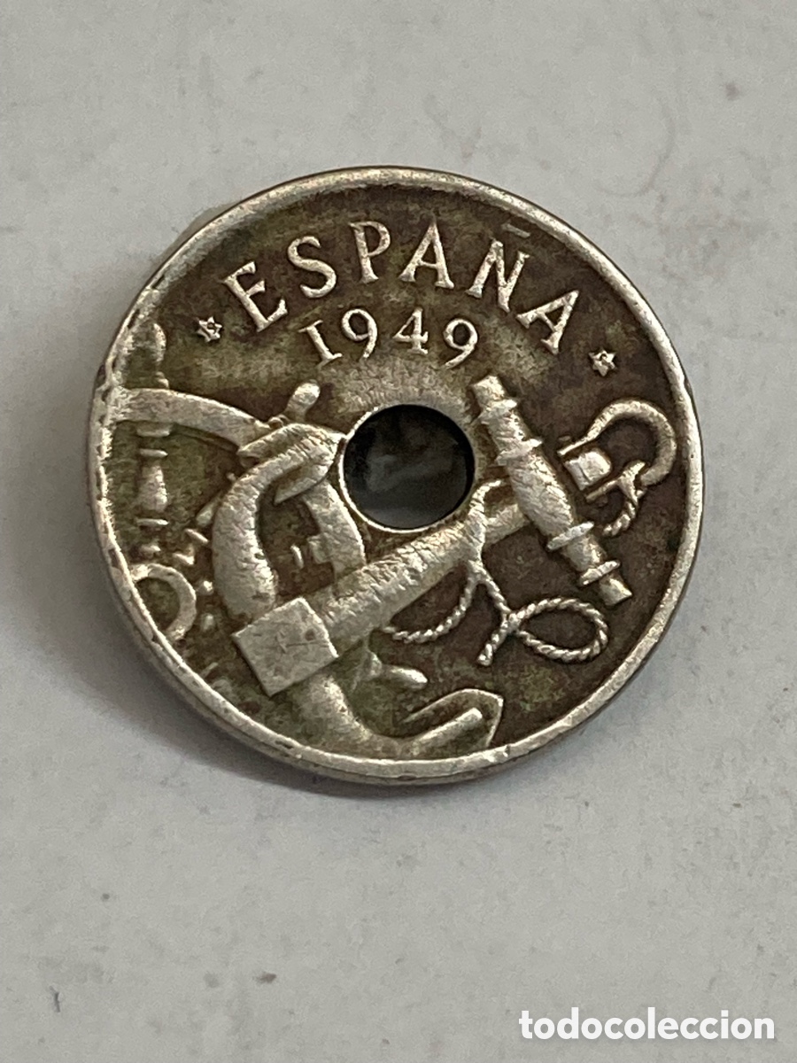 Monedas Franco: Moneda 50 c&eacute;ntimos 1949 E19 52 J62 - Foto 1