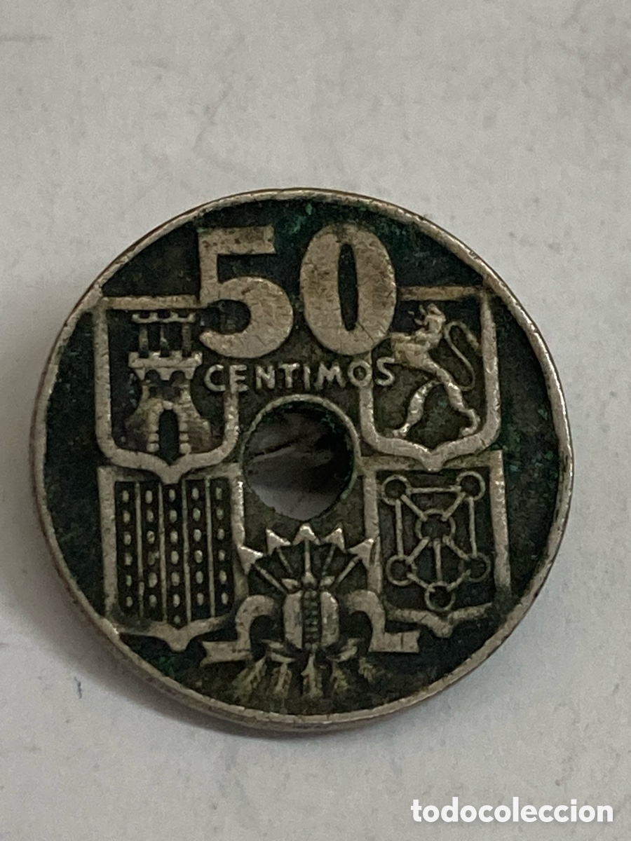 Monedas Franco: Moneda 50 c&eacute;ntimos 1949 E19 56J62 - Foto 2